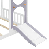 Purple Twin House Bed with Slide | OROA Kids