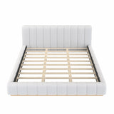 Modern European furniture - Bouclé Upholstered Low Profile King Bed - www.oroa.com