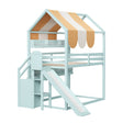 Modern European furniture - Full Size Bunk Bed with Canopy - www.oroa.com