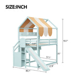 Modern European furniture - Full Size Bunk Bed with Canopy - www.oroa.com
