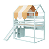 Modern European furniture - Full Size Bunk Bed with Canopy - www.oroa.com