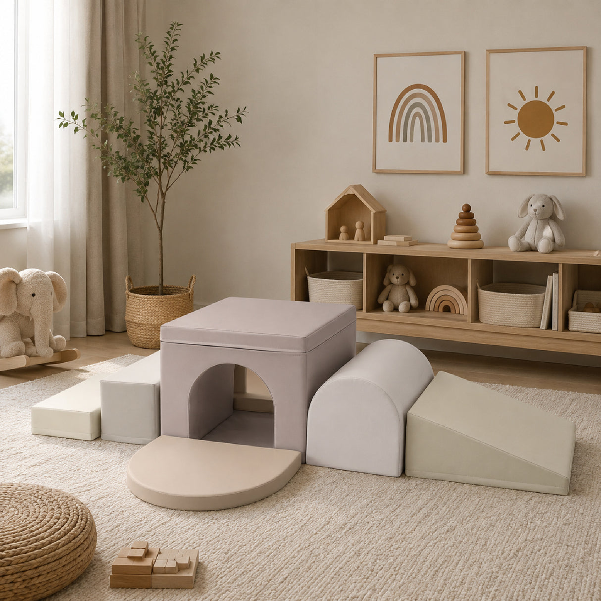 Colorful Soft Climb and Crawl Playset | OROA Kids