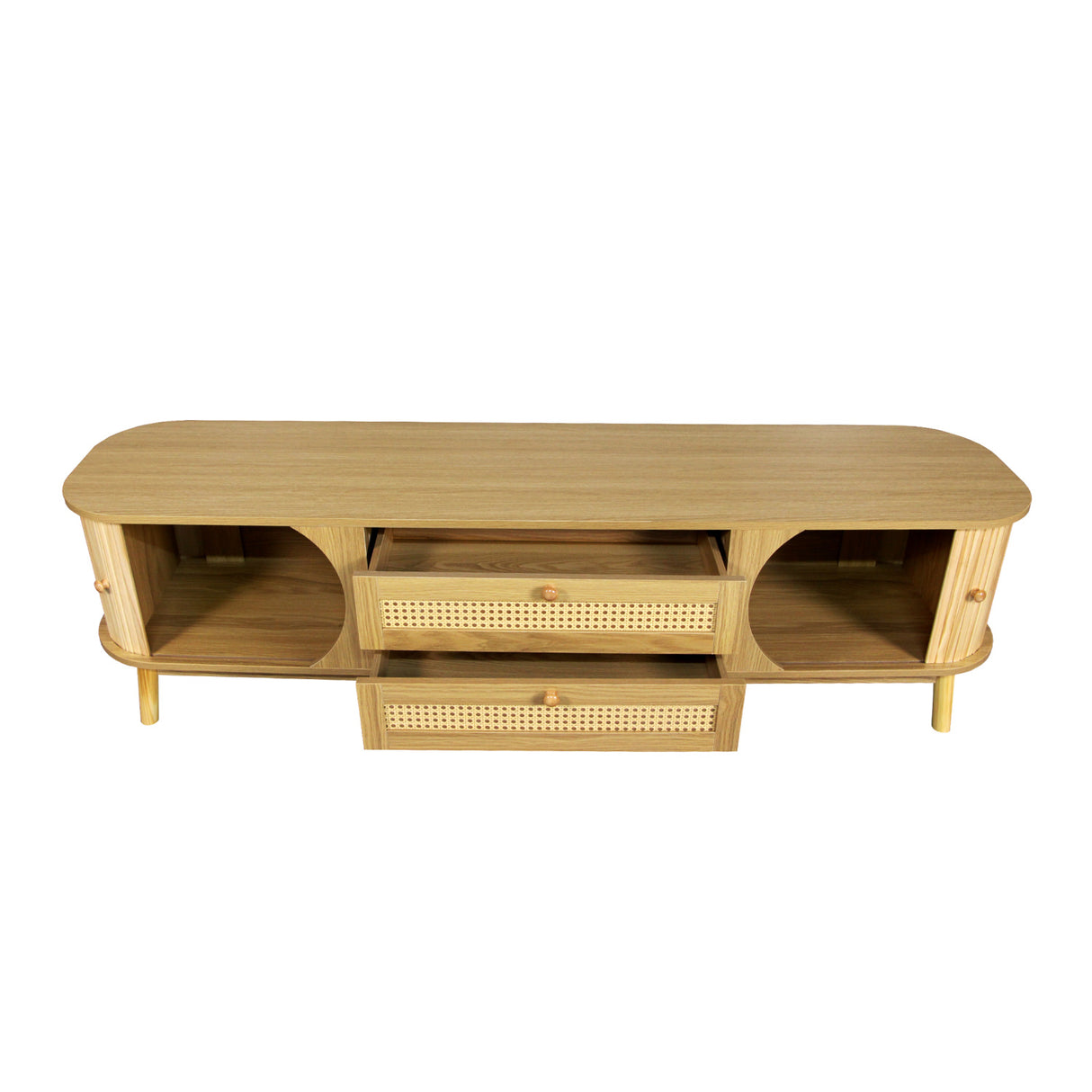 Modern Farmhouse Rattan TV Stand | OROA