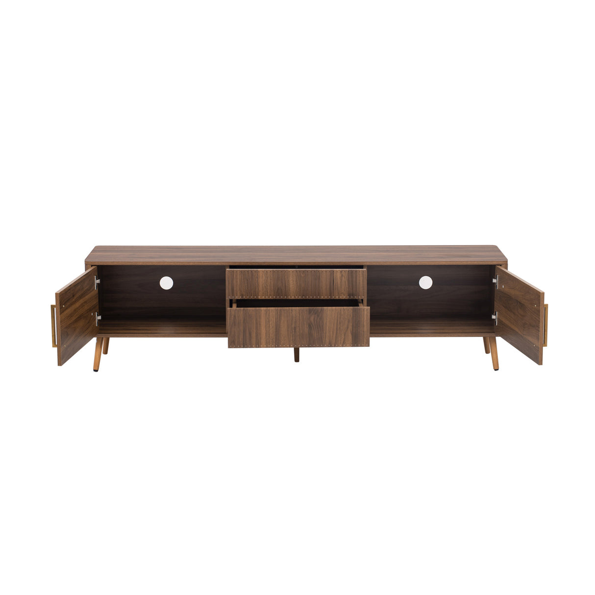 Mid Century TV Stand with 2 Drawers | OROA