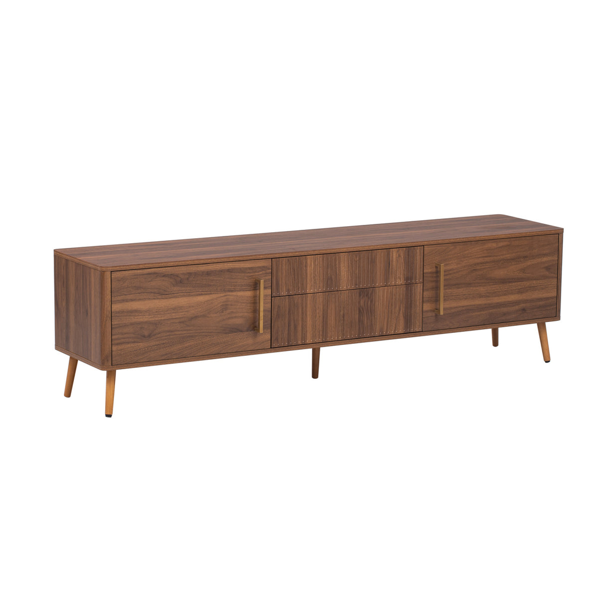 Mid Century TV Stand with 2 Drawers | OROA