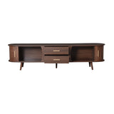 80" Modern Dark Brown TV Stand | OROA