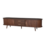 80" Modern Dark Brown TV Stand | OROA