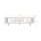 80" Modern Dark Brown TV Stand | OROA