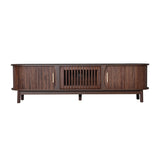 75" Modern Farmhouse Dark Brown TV Stand | OROA