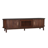 75" Modern Farmhouse Dark Brown TV Stand | OROA