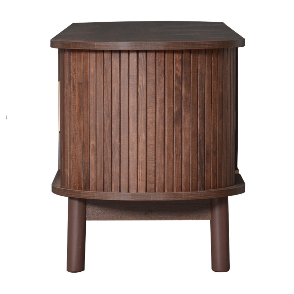 75" Modern Farmhouse Dark Brown TV Stand | OROA