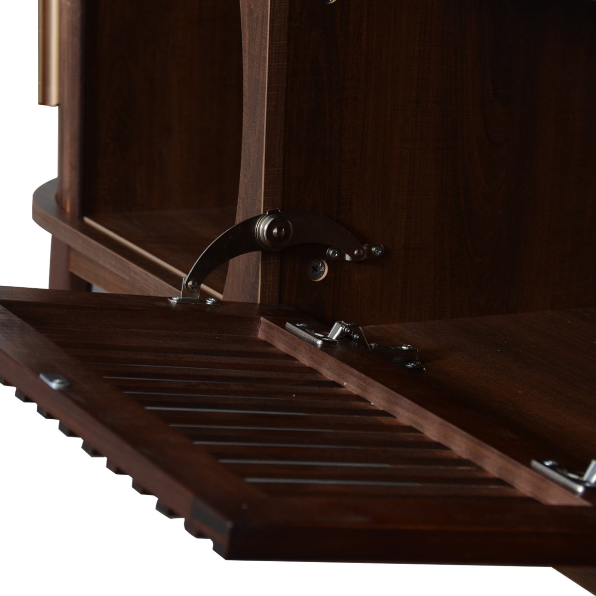 75" Modern Farmhouse Dark Brown TV Stand | OROA