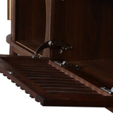 75" Modern Farmhouse Dark Brown TV Stand | OROA