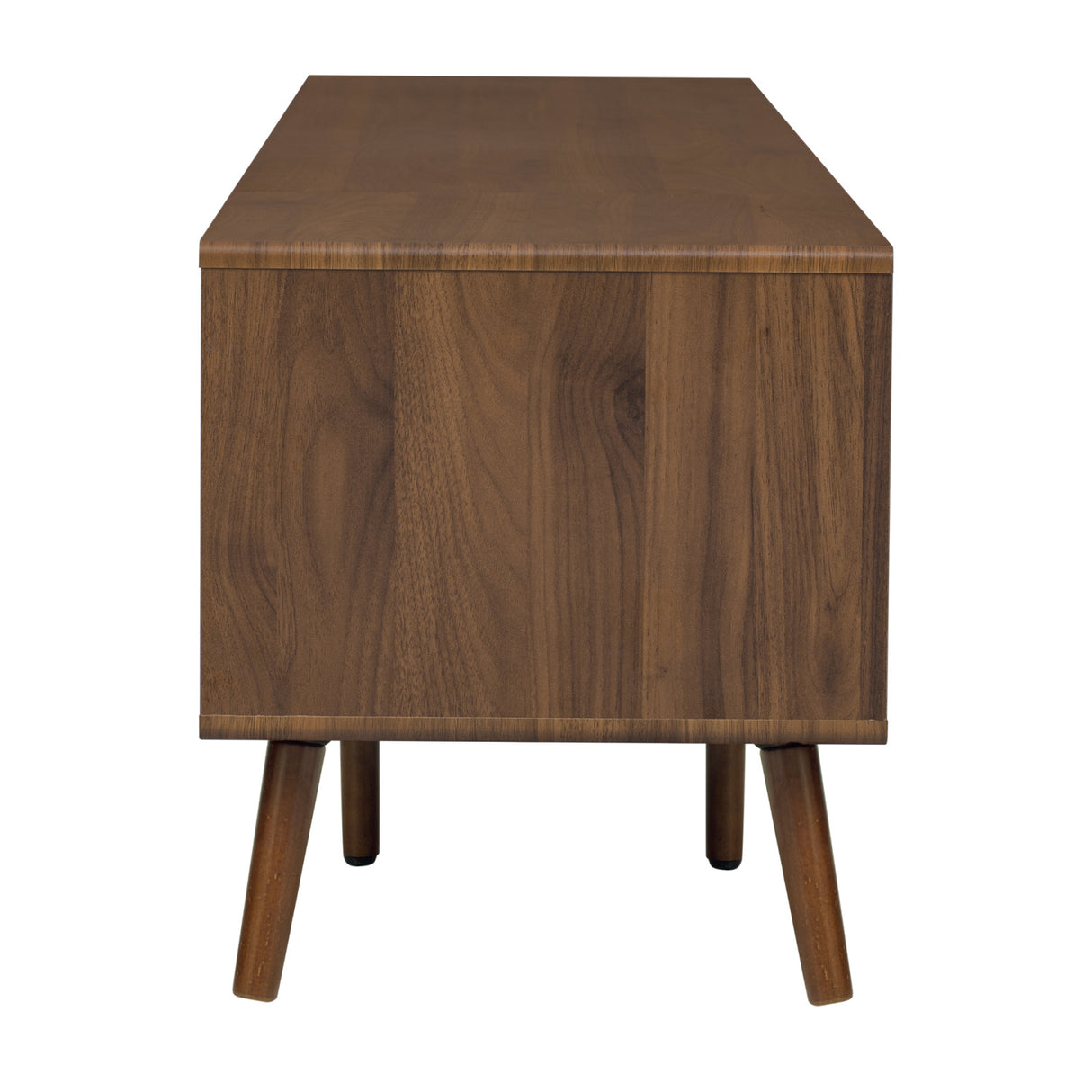 76" Modern Minimal Glass-Doors TV Stand | OROA