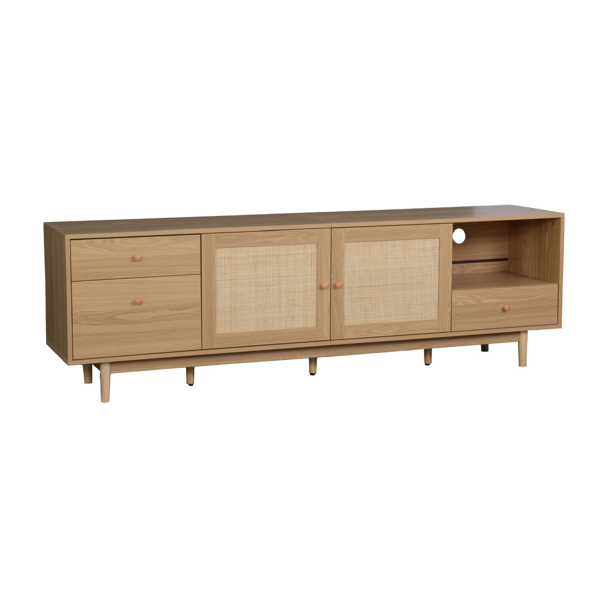 Modern Wood Media TV Console | OROA