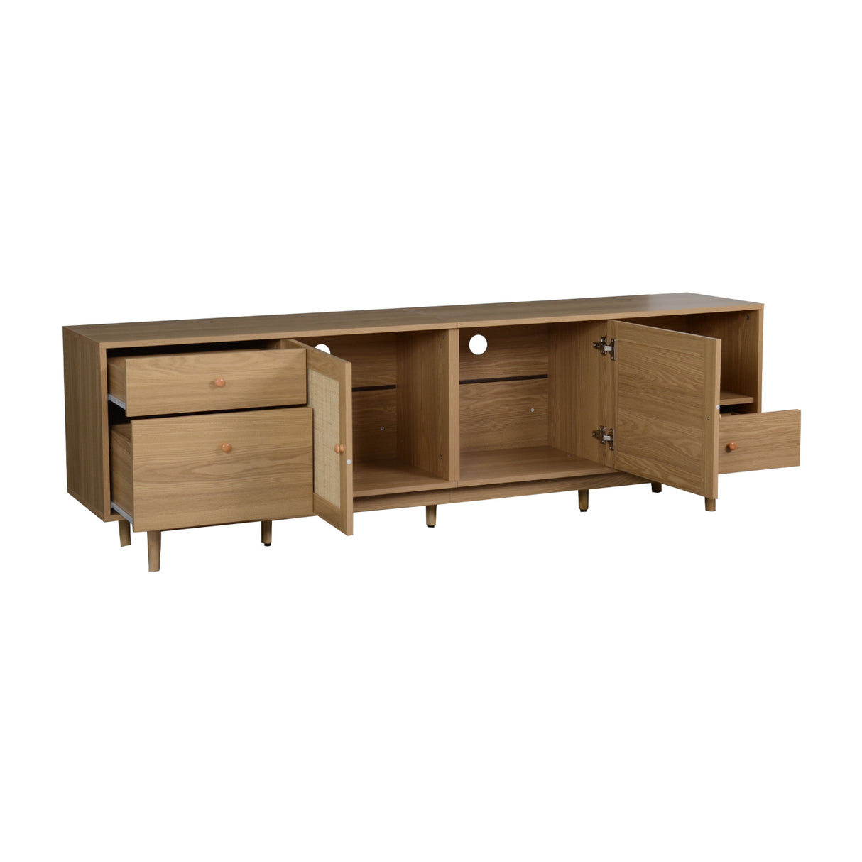Modern Wood Media TV Console | OROA