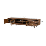 2 Drawers Solid Wood TV Cabinet | OROA