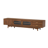2 Drawers Solid Wood TV Cabinet | OROA