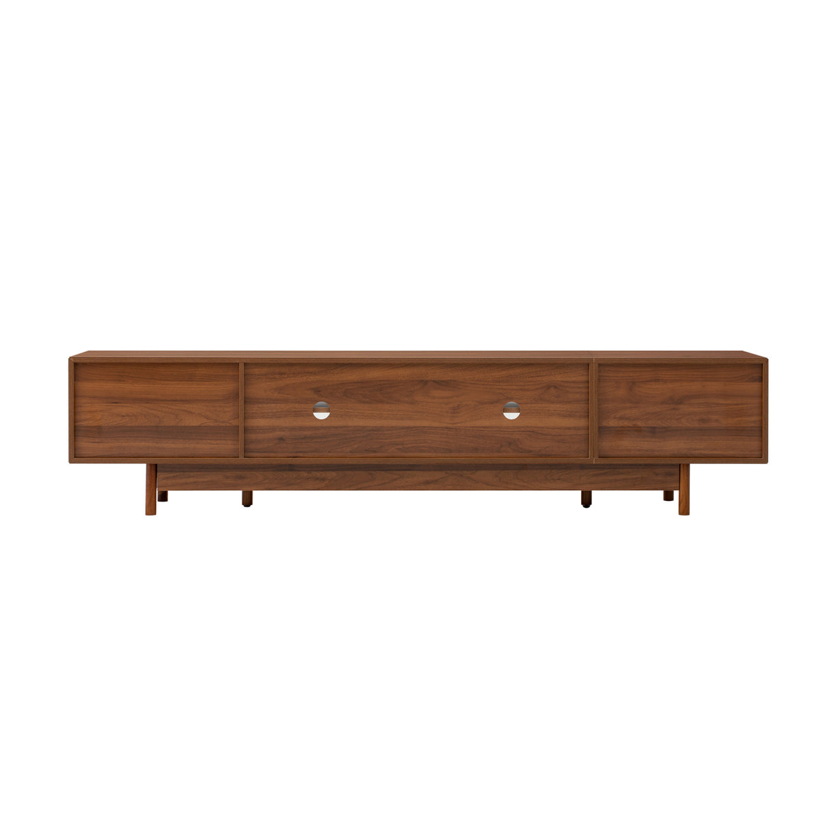 2 Drawers Solid Wood TV Cabinet | OROA