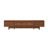 2 Drawers Solid Wood TV Cabinet | OROA