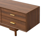 2 Drawers Solid Wood TV Cabinet | OROA