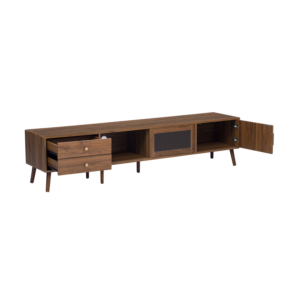 Modern Glass-Doors TV Stand | OROA
