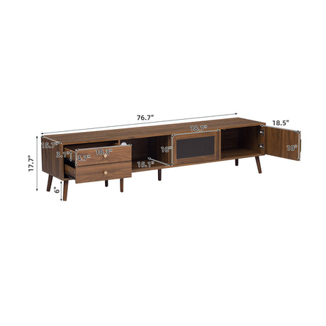 Modern Glass-Doors TV Stand | OROA