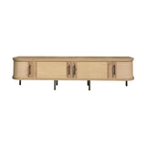 70" Modern TV Stand with Rattan Doors | OROA