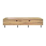 70" Modern TV Stand with Rattan Doors | OROA