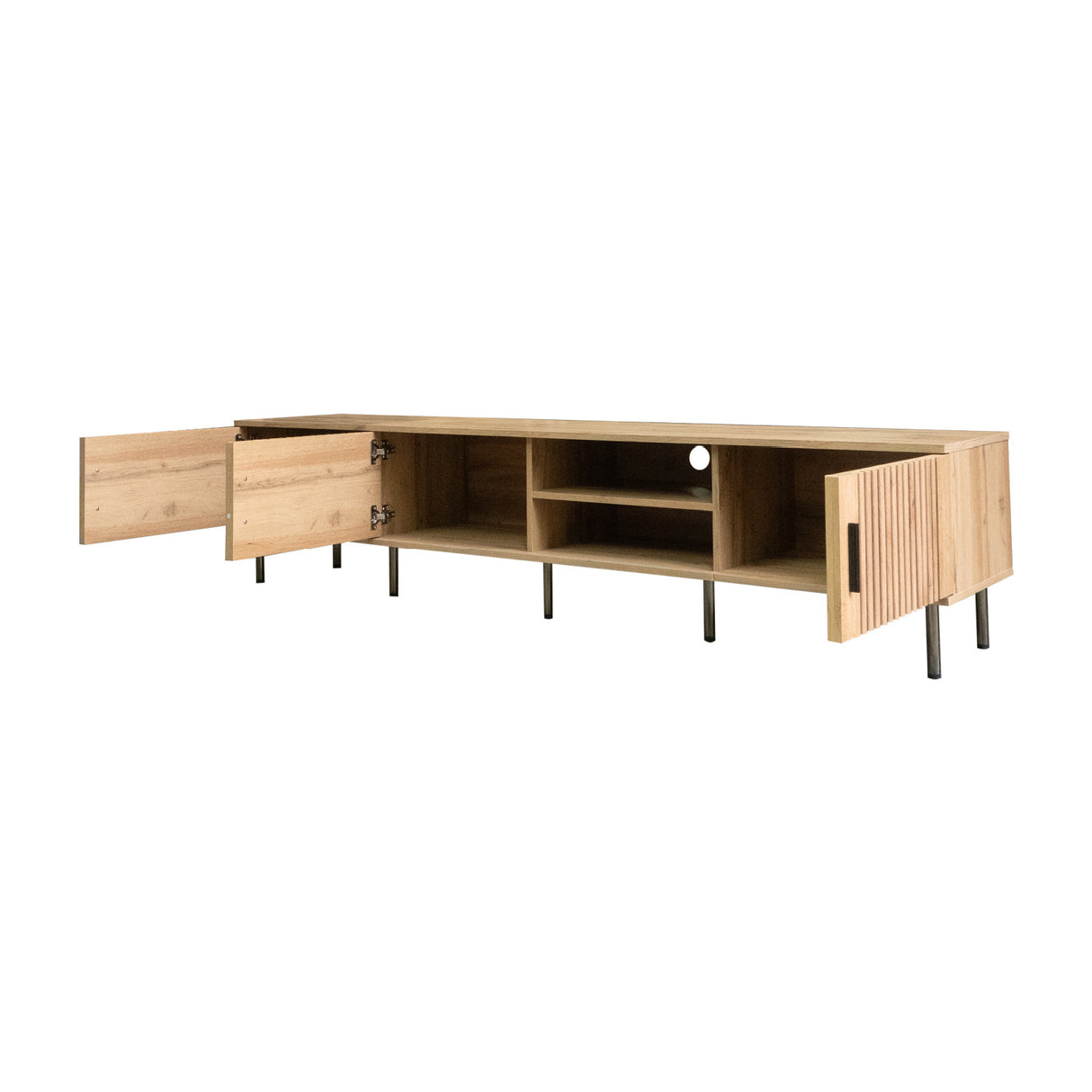 78" Natural Modern TV Stand | OROA