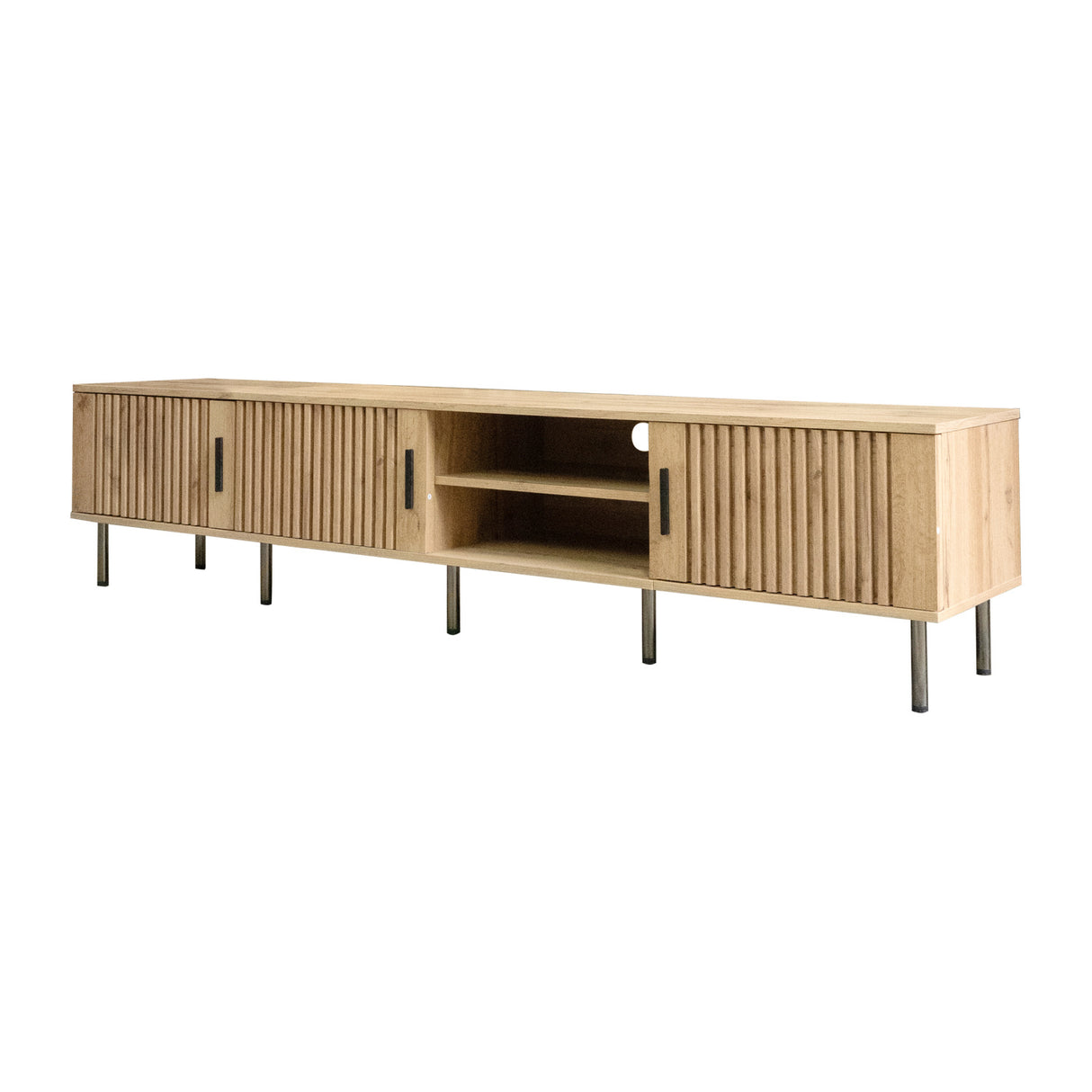 78" Natural Modern TV Stand | OROA