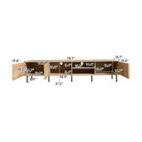 78" Natural Modern TV Stand | OROA