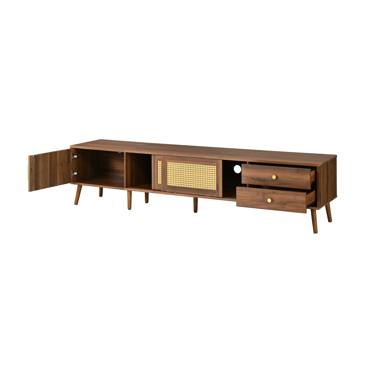 Modern Rattan Doors TV Stand | OROA