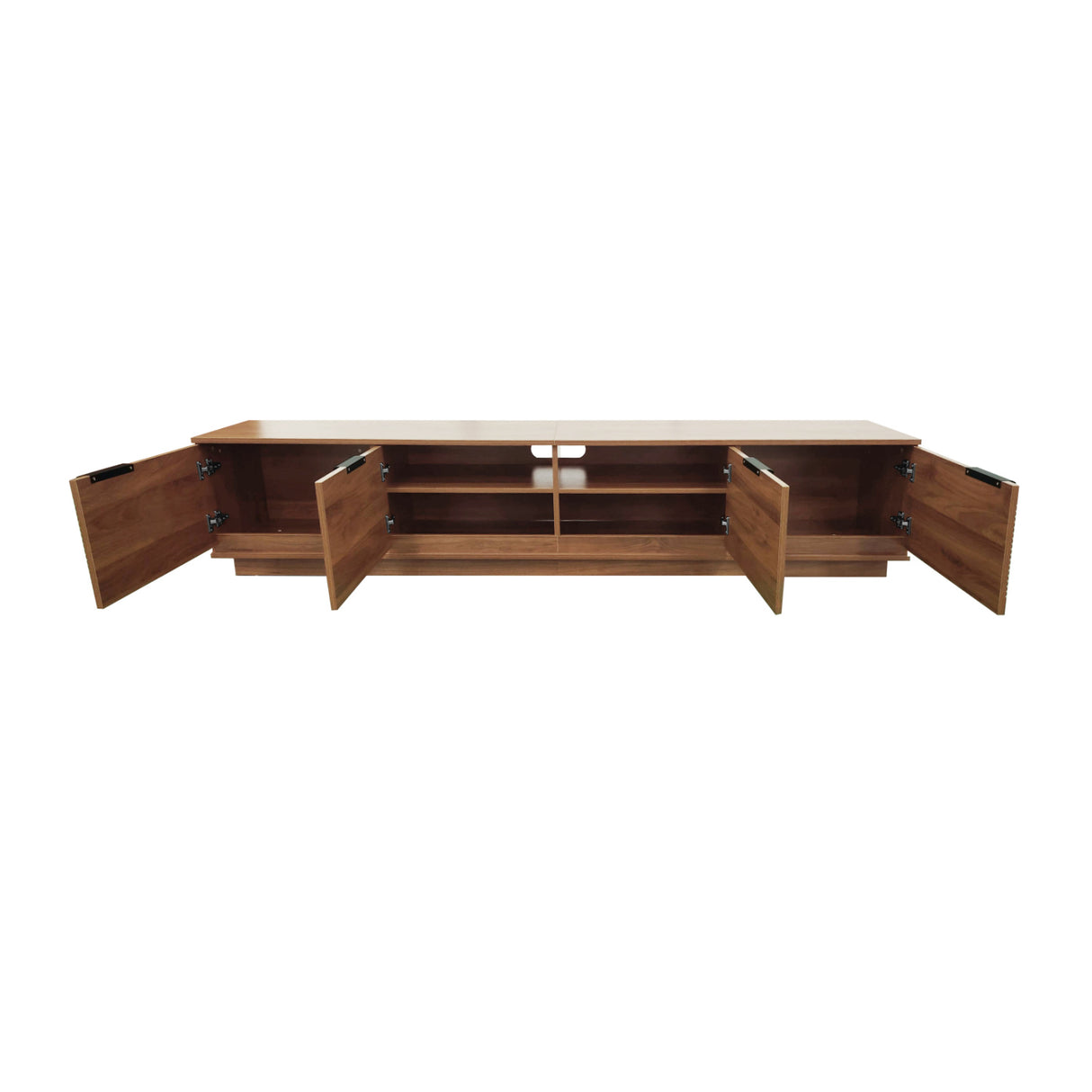 Walnut Fluted Modern Media Unit | OROA