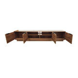 Walnut Fluted Modern Media Unit | OROA