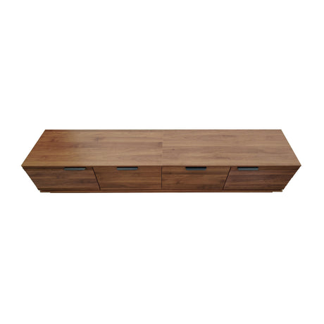 Walnut Fluted Modern Media Unit | OROA