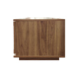 Walnut Fluted Modern Media Unit | OROA