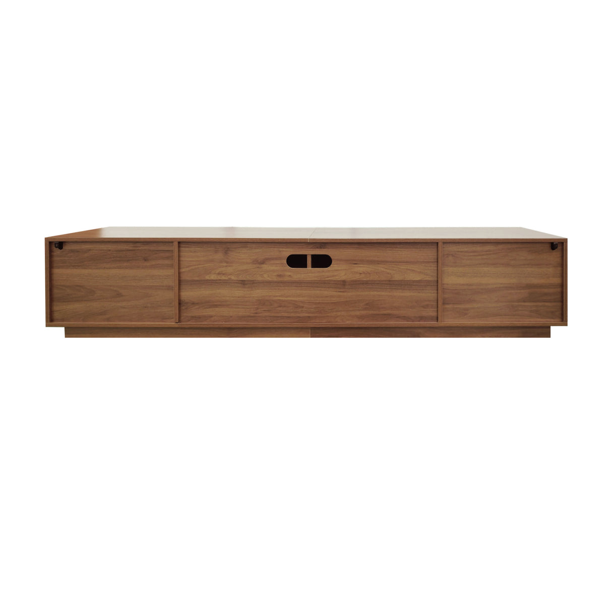 Walnut Fluted Modern Media Unit | OROA