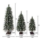 Modern European furniture - 3‑Pack Pre‑Lit Snow Christmas Tree Set - www.oroa.com
