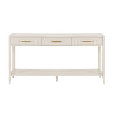 Beige Wooden Console Table | OROA