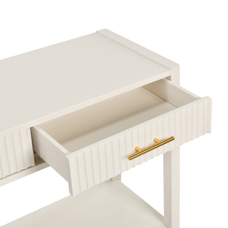 Beige Wooden Console Table | OROA