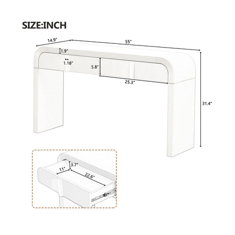 Modern Rounded Silhouette Console Table | OROA