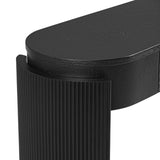 Black Natural Wood Console Table | OROA