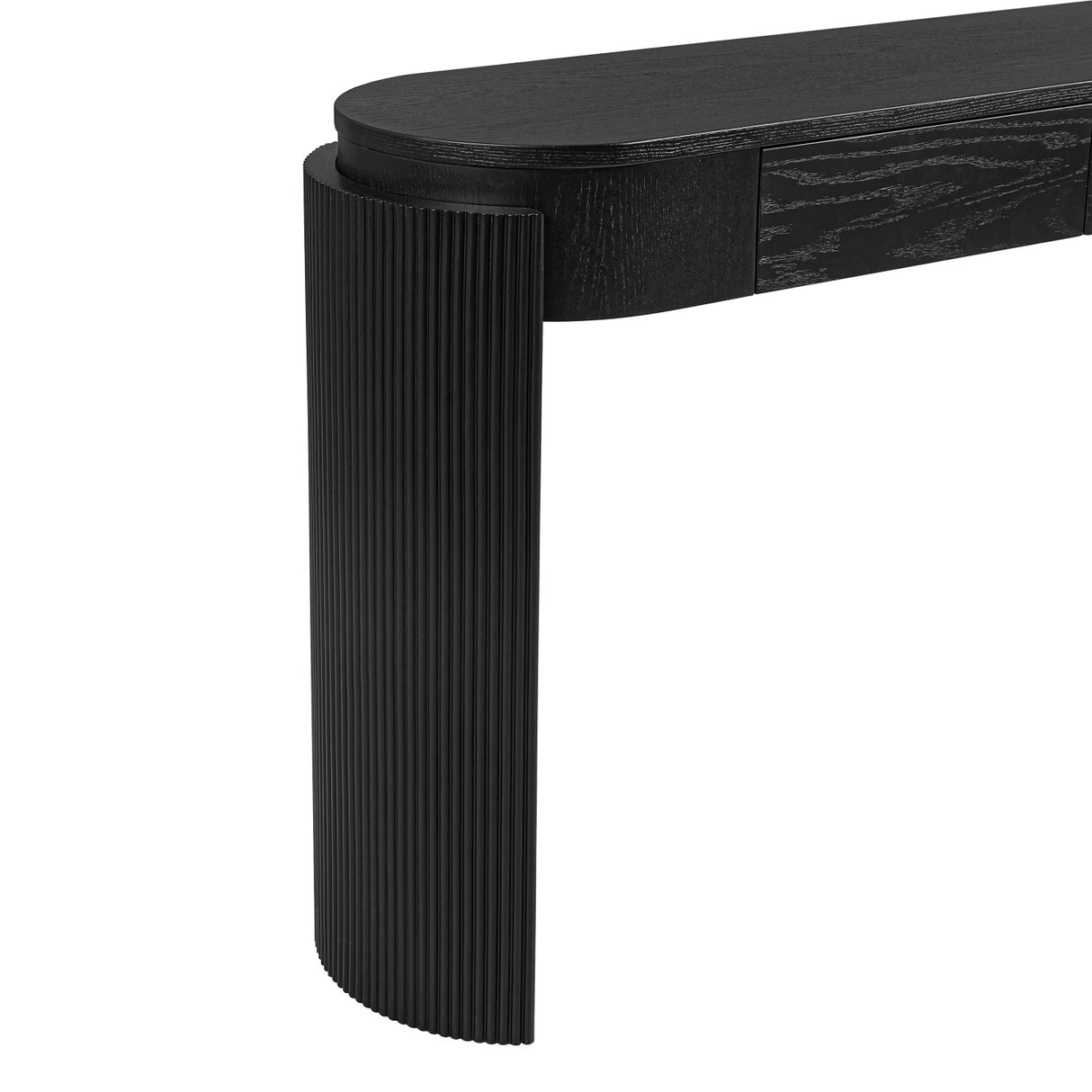 Black Natural Wood Console Table | OROA