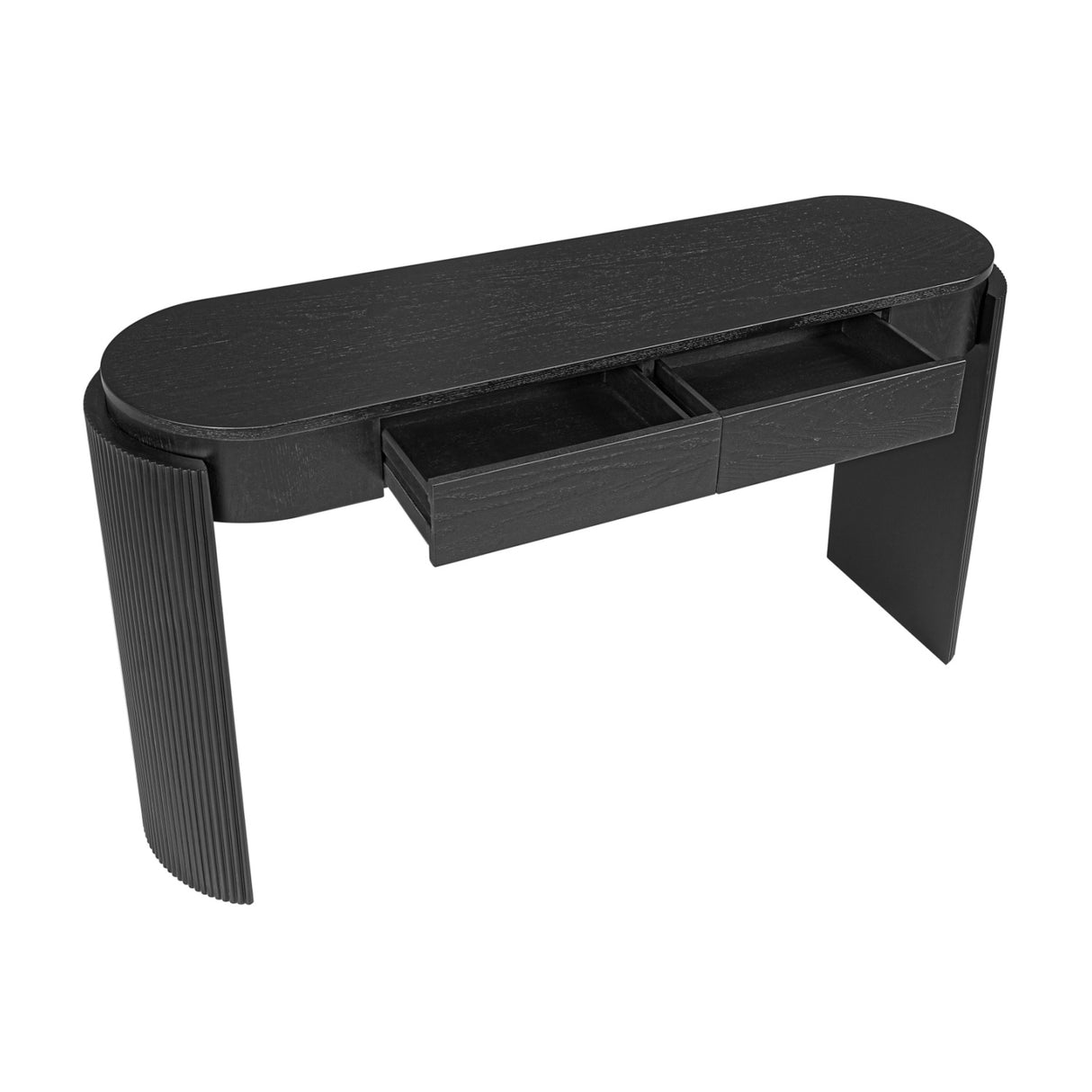 Black Natural Wood Console Table | OROA