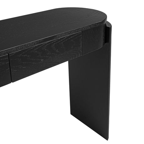 Black Natural Wood Console Table | OROA