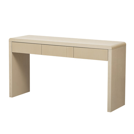 Apricot Rustic Wood Console Table | OROA