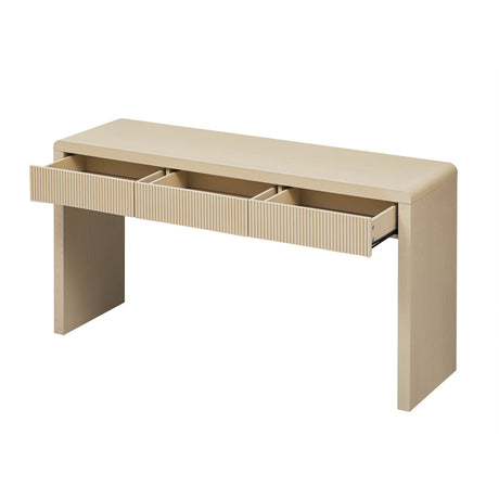 Apricot Rustic Wood Console Table | OROA