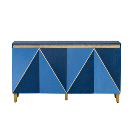 Modern European furniture - Two-Tone Navy Wood Sideboard Cabinet - www.oroa.com
