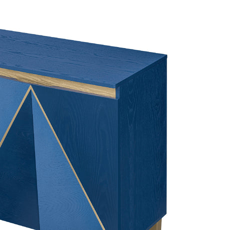 Modern European furniture - Two-Tone Navy Wood Sideboard Cabinet - www.oroa.com